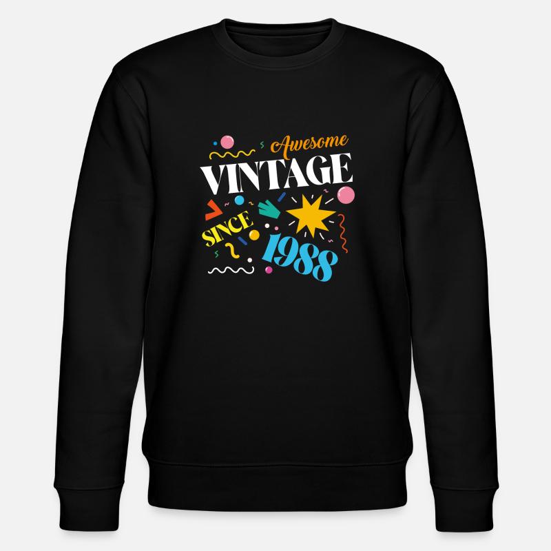 Millésime 1988 - Sweat bio CHANGER Stanley/Stella Unisexe - noir
