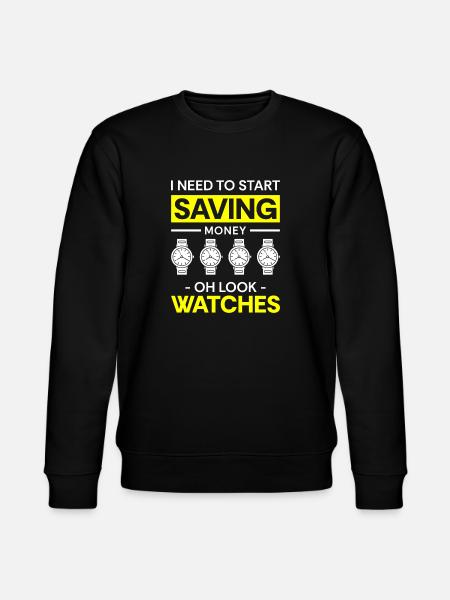 Uhrensammler Hobby Luxusuhren Schweizer - Stanley/Stella Unisex Bio-Sweatshirt CHANGER - Schwarz