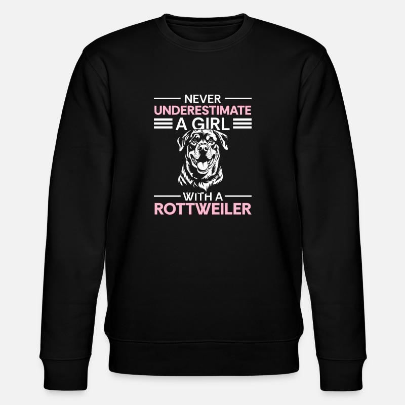 Chien Rottie Amour de chien - Sweat bio CHANGER Stanley/Stella Unisexe - noir