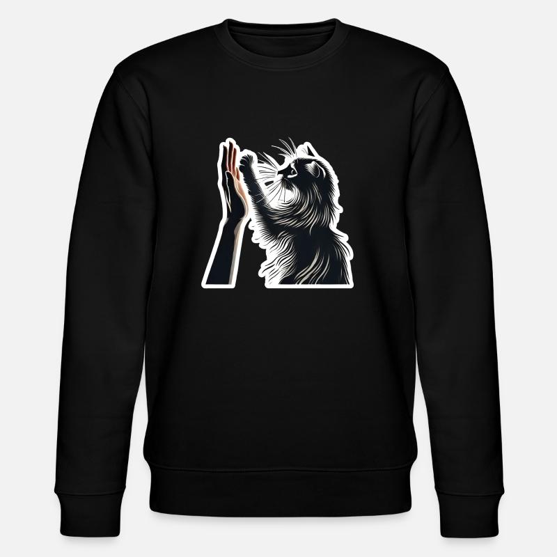 Katzenfreunde - Stanley/Stella Unisex Bio-Sweatshirt CHANGER  - Schwarz