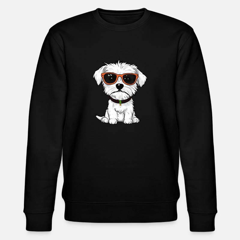 Chien avec des lunettes. - Sweat bio CHANGER Stanley/Stella Unisexe - noir