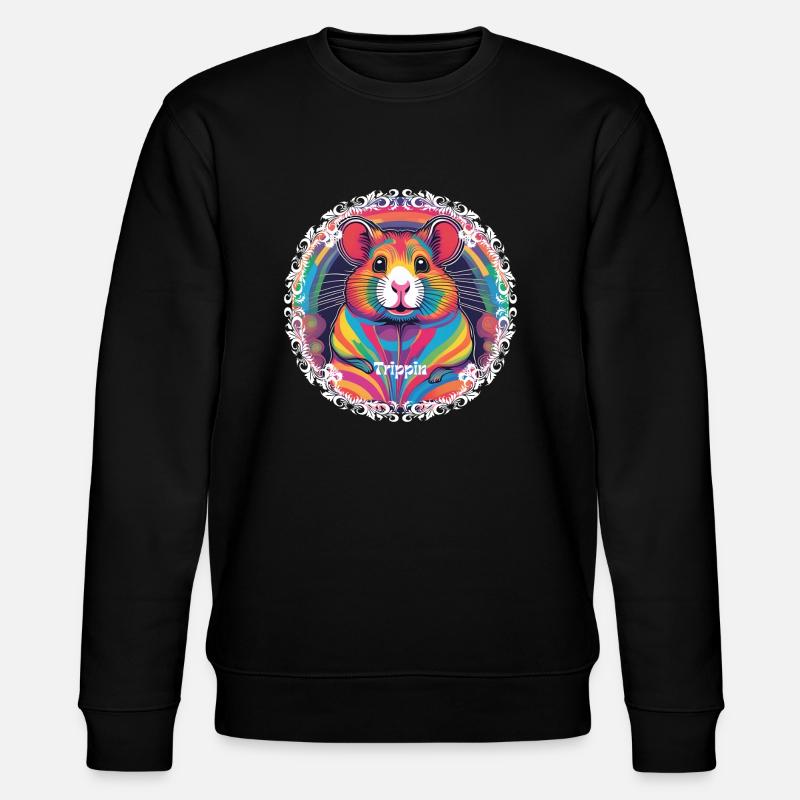 Trippin Hamster - Stanley/Stella Unisex Bio-Sweatshirt CHANGER  - Schwarz