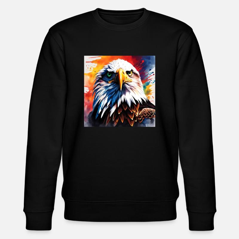 Adler farbig - Stanley/Stella Unisex Bio-Sweatshirt CHANGER  - Schwarz