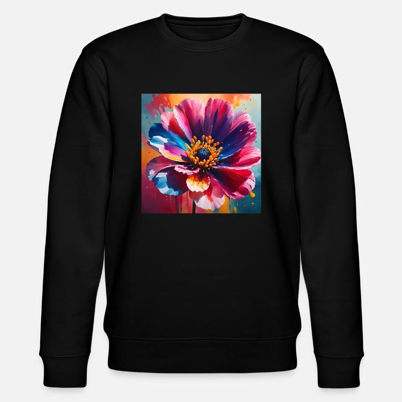 Fleur - Sweat bio CHANGER Stanley/Stella Unisexe - noir