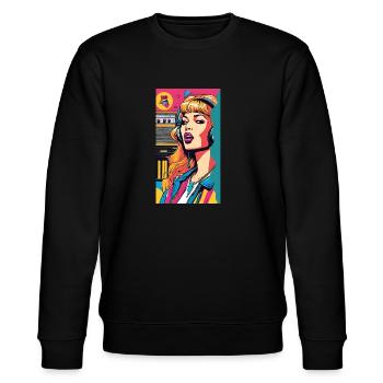 90´s - Stanley/Stella Unisex Bio-Sweatshirt CHANGER  - Schwarz - Vorne - Nik (191cm) & Marisol (170cm)