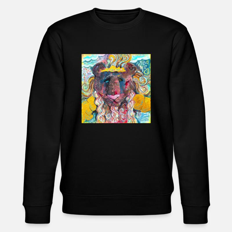 Kriegerischer Löwe - Stanley/Stella Unisex Bio-Sweatshirt CHANGER  - Schwarz