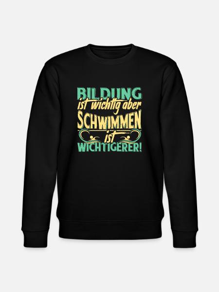 Swimming Swimming Saying - Stanley/Stella CHANGER Unisex Organic Sweatshirt - black