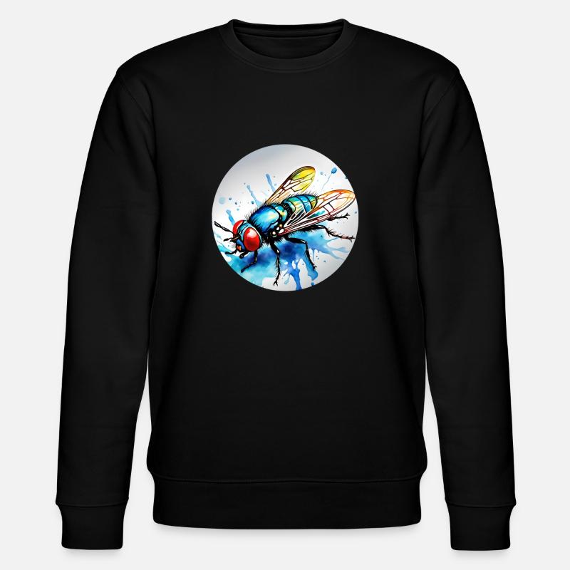 Fliege rund - Stanley/Stella Unisex Bio-Sweatshirt CHANGER  - Schwarz