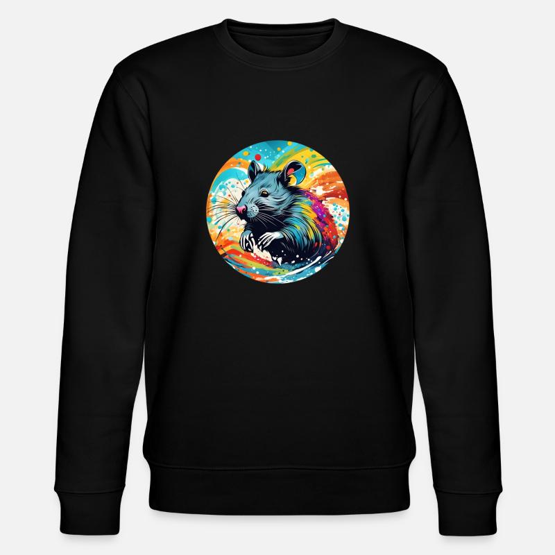 Ratte runder Batch - Stanley/Stella Unisex Bio-Sweatshirt CHANGER  - Schwarz