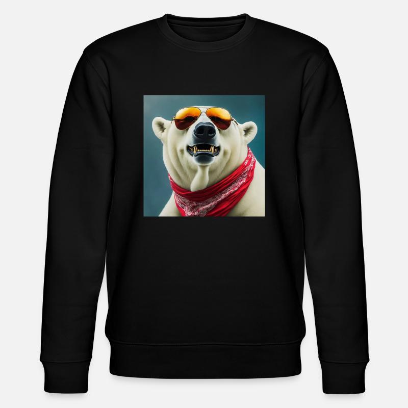 Cool Bear Shades - Stanley/Stella Unisex Bio-Sweatshirt CHANGER  - Schwarz