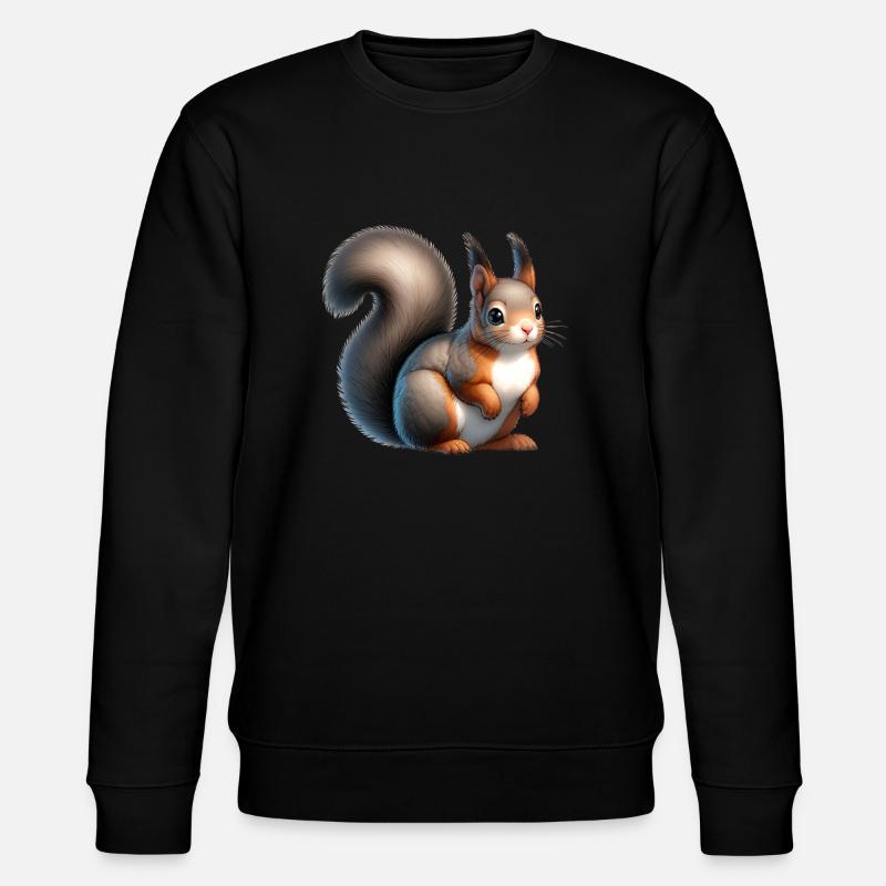 Grauhörnchen - Stanley/Stella Unisex Bio-Sweatshirt CHANGER  - Schwarz