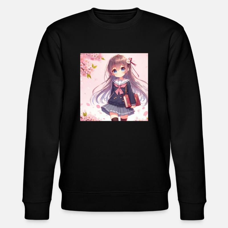 Fille dessins animés japonais mangas - Sweat bio CHANGER Stanley/Stella Unisexe - noir