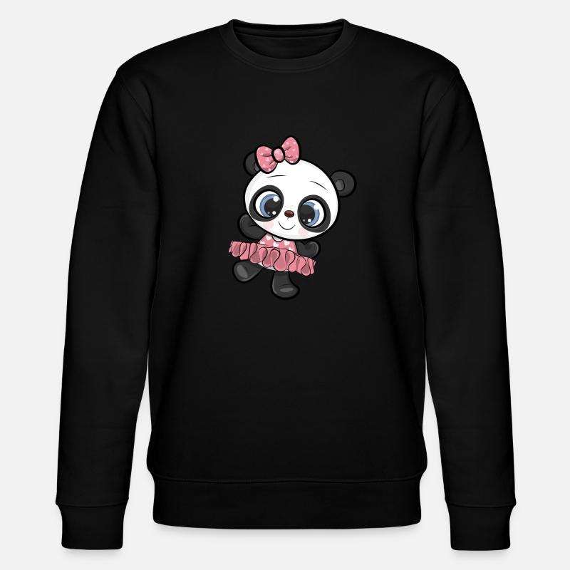 Panda Ballerina - Stanley/Stella Unisex Bio-Sweatshirt CHANGER  - Schwarz