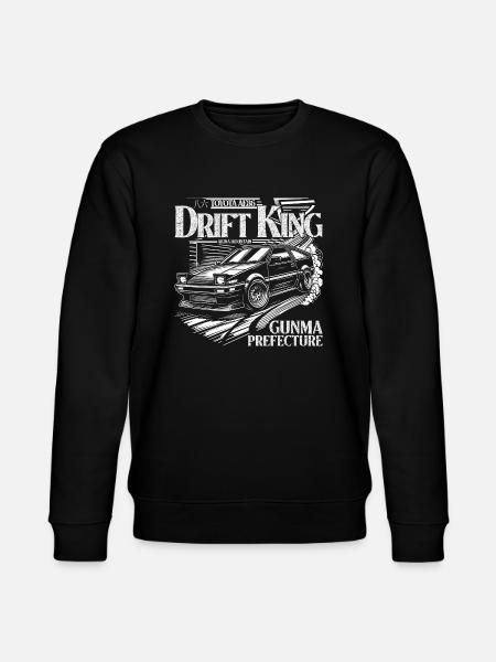 Initial D AE86 Drift King Akina Mountain - Stanley/Stella økologisk unisex-sweatshirt CHANGER - sort