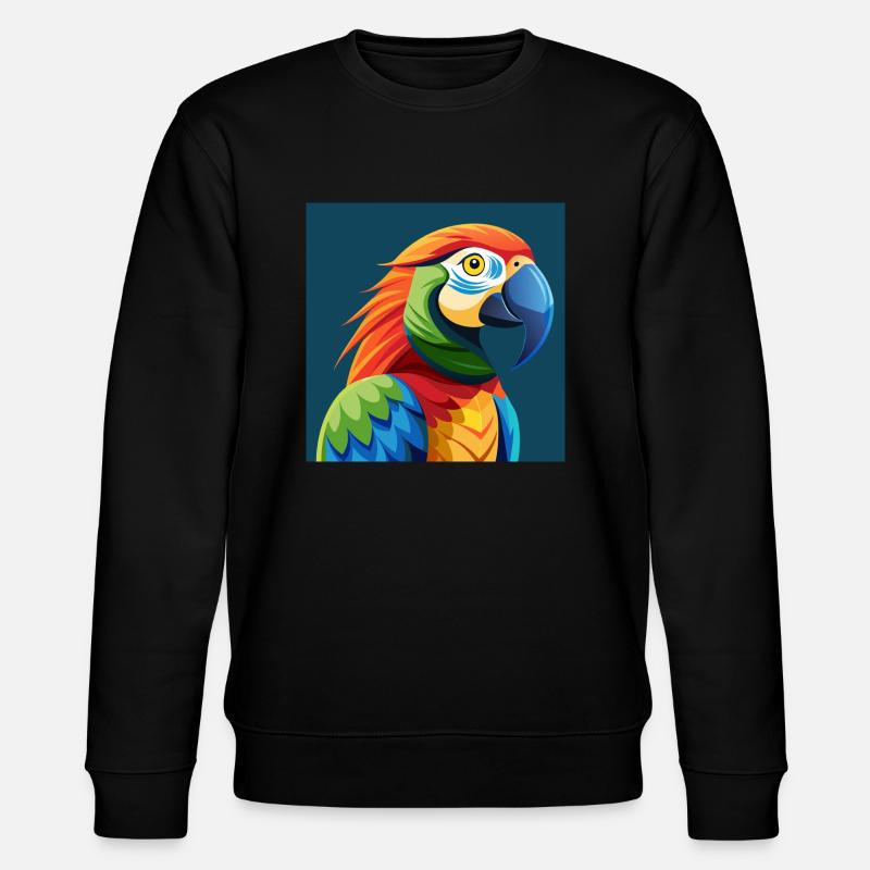 Tropischer Papagei - Stanley/Stella Unisex Bio-Sweatshirt CHANGER  - Schwarz