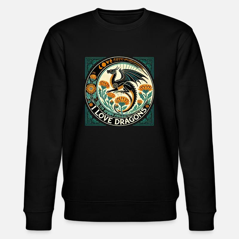 J’aime les dragons - Sweat bio CHANGER Stanley/Stella Unisexe - noir