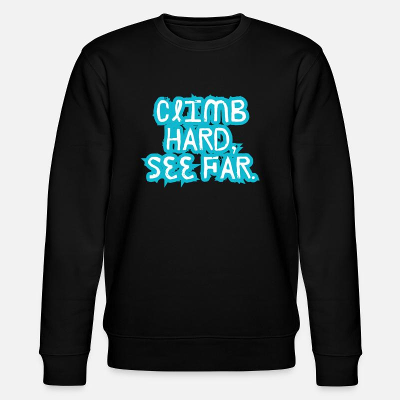 Hart klettern, weit sehen. - Stanley/Stella Unisex Bio-Sweatshirt CHANGER - Schwarz