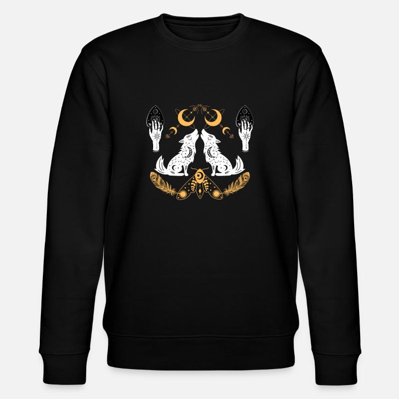 Magische Wölfe - Stanley/Stella Unisex Bio-Sweatshirt CHANGER  - Schwarz