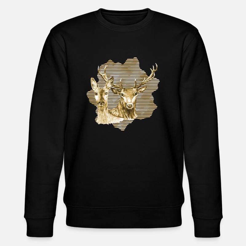 Deer and doe - Stanley/Stella CHANGER Unisex Organic Sweatshirt - black