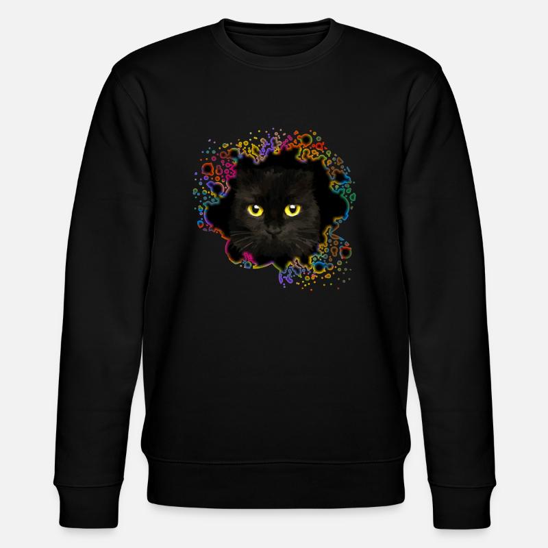 Cat - Stanley/Stella CHANGER Unisex Organic Sweatshirt - black