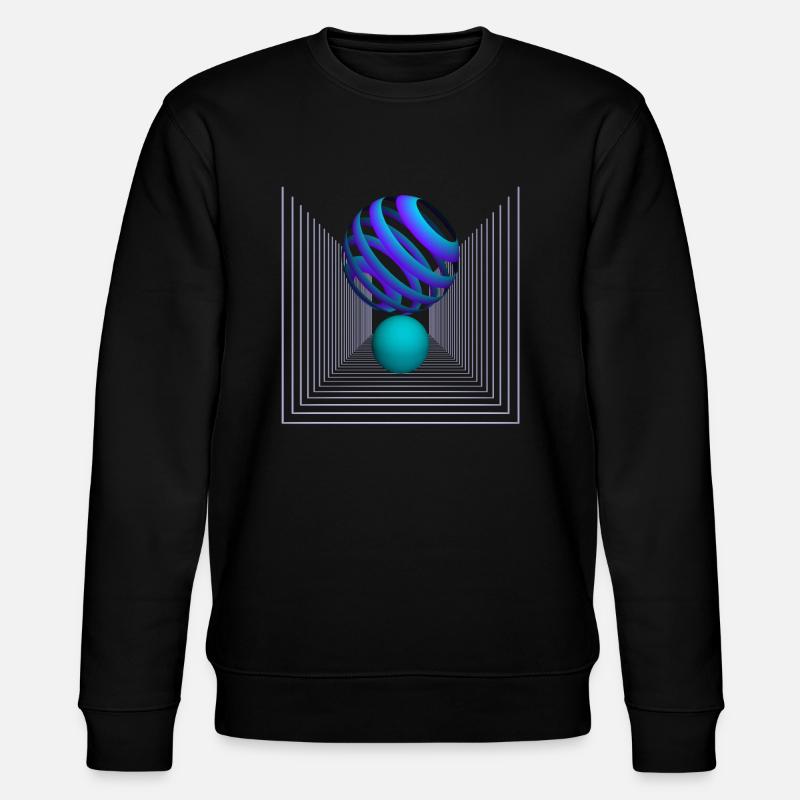 geometrisches Design - Stanley/Stella Unisex Bio-Sweatshirt CHANGER  - Schwarz