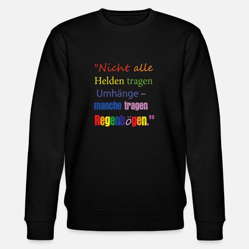 Regenbogen Umhang - Stanley/Stella Unisex Bio-Sweatshirt CHANGER  - Schwarz
