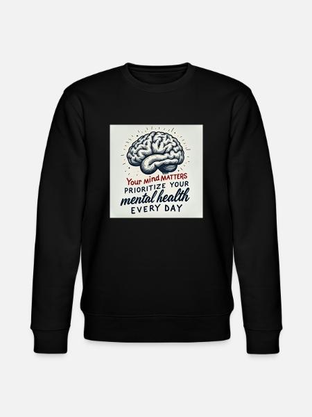 Mental Health Awareness - Stanley/Stella CHANGER Unisex Organic Sweatshirt - black