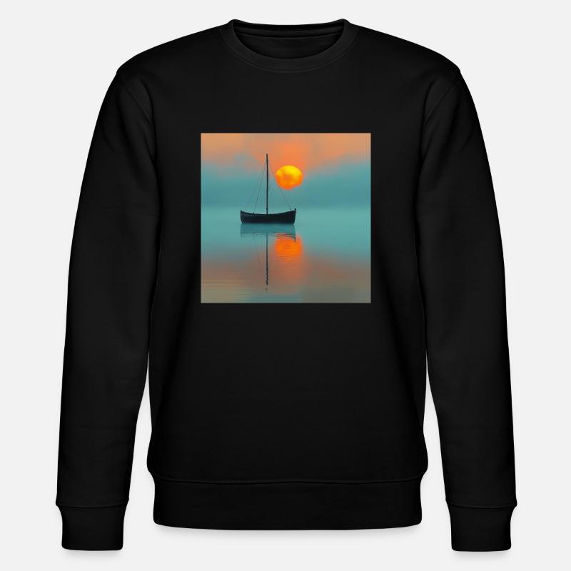 Sonnenaufgang - Stanley/Stella Unisex Bio-Sweatshirt CHANGER - Schwarz