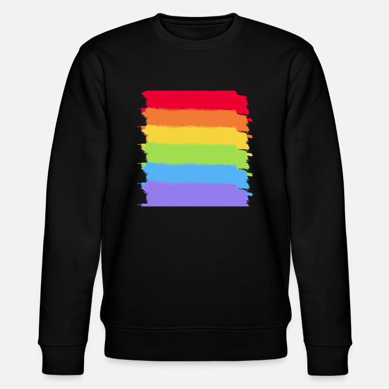 Rainbow Shirt - Stanley/Stella Unisex Bio-Sweatshirt CHANGER  - Schwarz