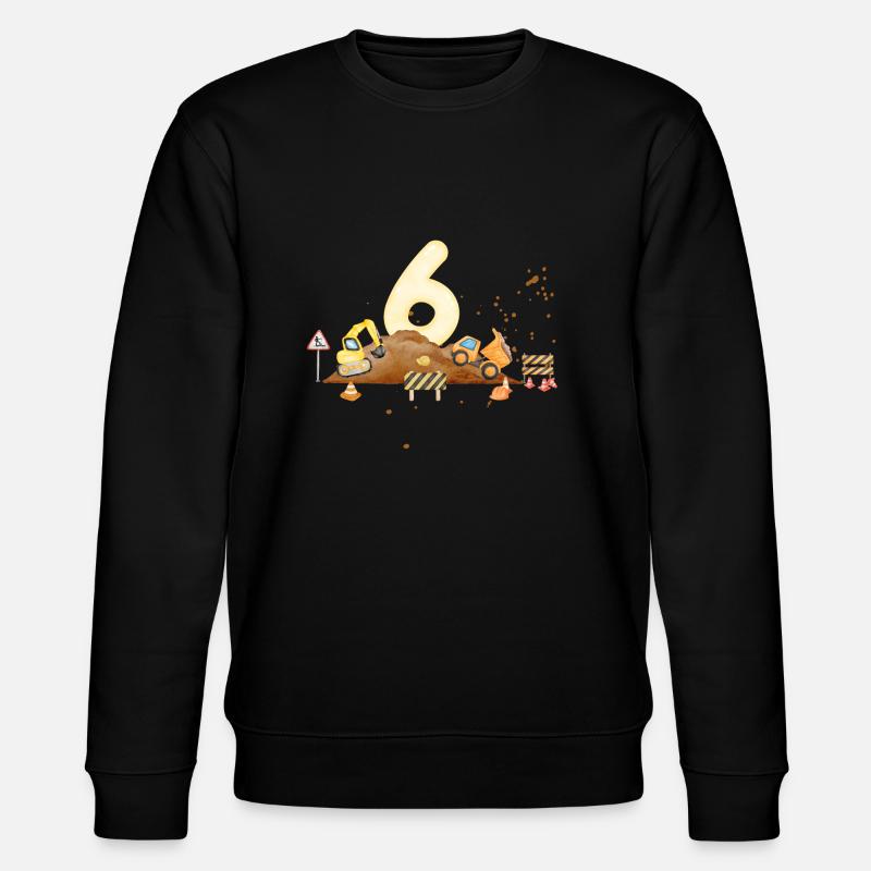6-jähriges Jubiläum Baustelle - Stanley/Stella Unisex Bio-Sweatshirt CHANGER  - Schwarz