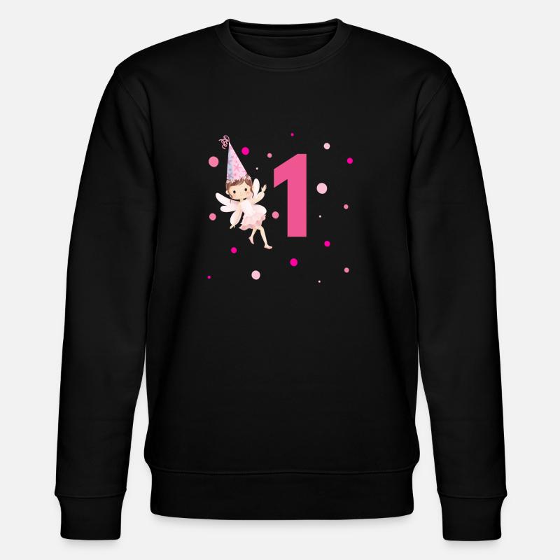 1e anniversaire fée rose - Sweat bio CHANGER Stanley/Stella Unisexe - noir