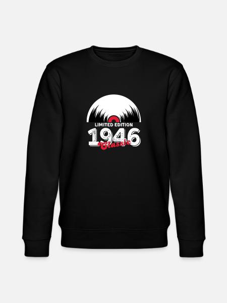 Limited edition 1946 Classic vinyl - Stanley/Stella CHANGER Unisex Organic Sweatshirt - black
