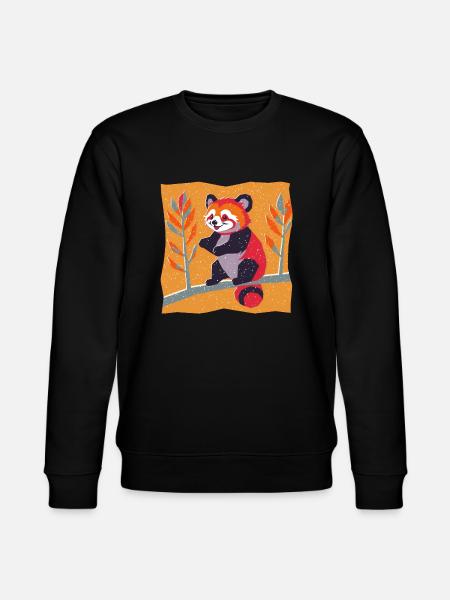 Roter Panda - Stanley/Stella Unisex Bio-Sweatshirt CHANGER  - Schwarz