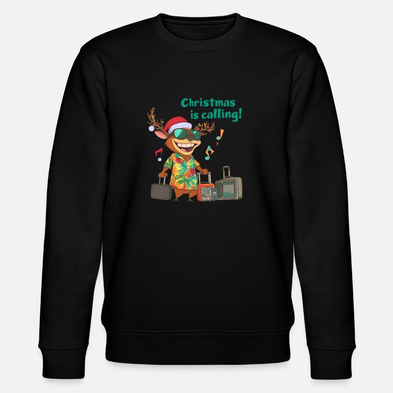Christmas Is Calling - Stanley/Stella Unisex Bio-Sweatshirt CHANGER  - Schwarz
