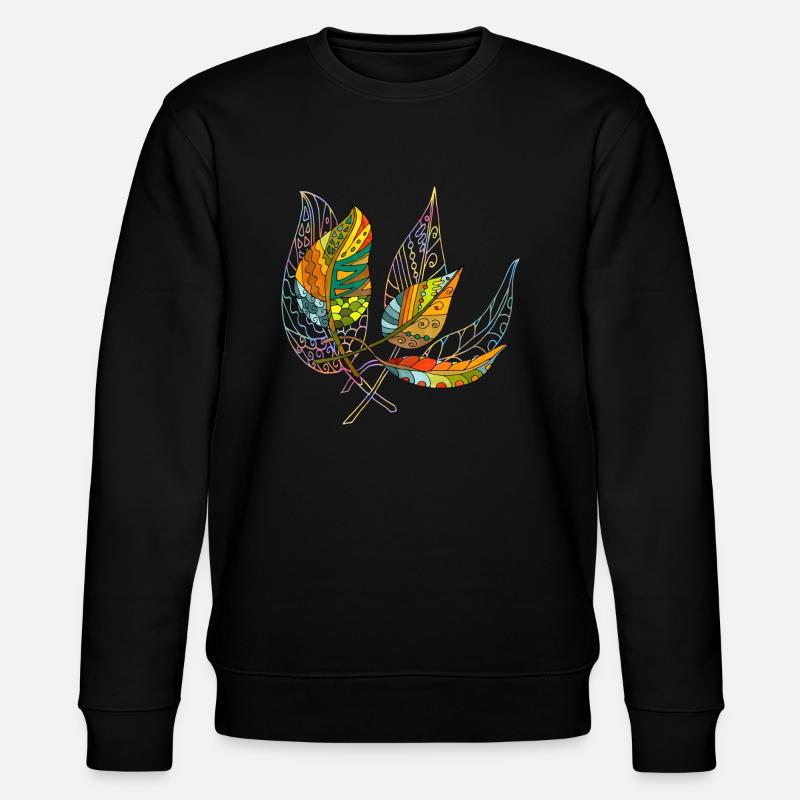 feuilles - Sweat bio CHANGER Stanley/Stella Unisexe - noir