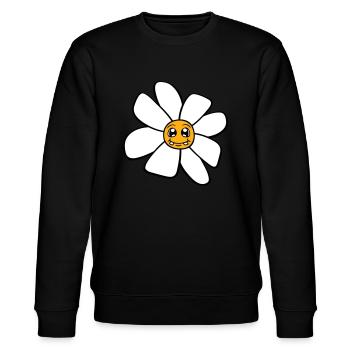 Petit drôle de fleur heureuse visage dessin animé - Sweat bio CHANGER Stanley/Stella Unisexe - noir - Devant - Nik (191cm) & Marisol (170cm)