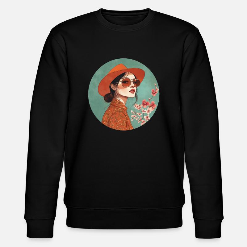 Stylish elegance: Timeless boho chic! - Stanley/Stella CHANGER Unisex Organic Sweatshirt - black