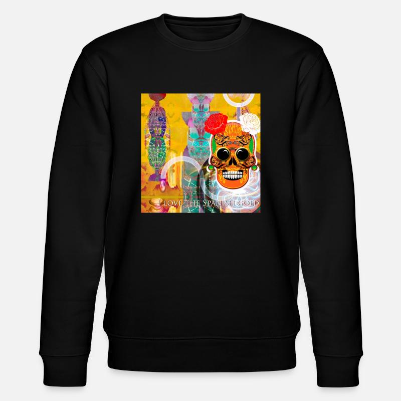 Schädel aus Gold - Stanley/Stella Unisex Bio-Sweatshirt CHANGER - Schwarz