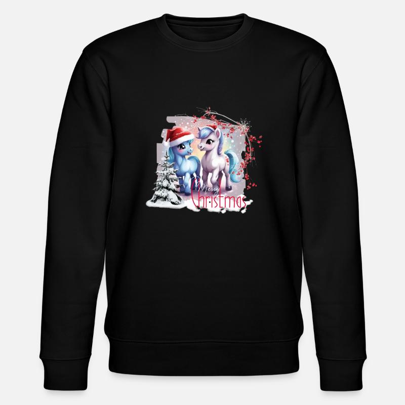 MerryChristmasPonys - Stanley/Stella Unisex Bio-Sweatshirt CHANGER  - Schwarz