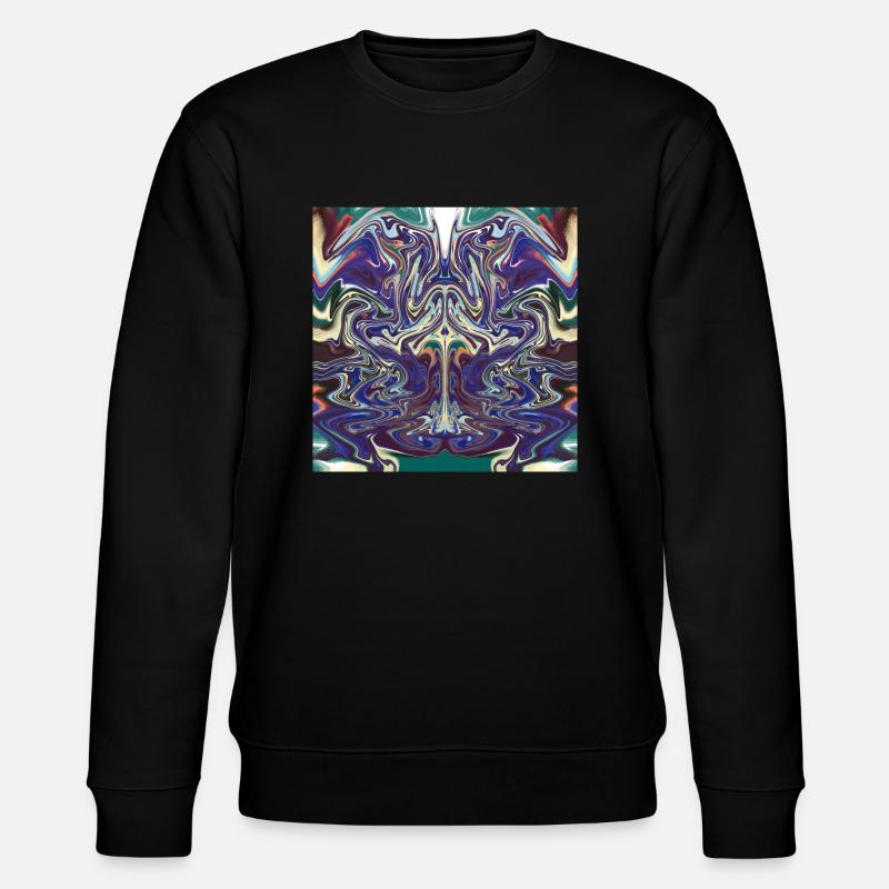 Abstrakte mit ein Stier Muster - Stanley/Stella Unisex Bio-Sweatshirt CHANGER  - Schwarz