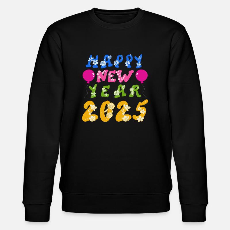Happy New Year 2025 - Stanley/Stella Unisex Bio-Sweatshirt CHANGER  - Schwarz