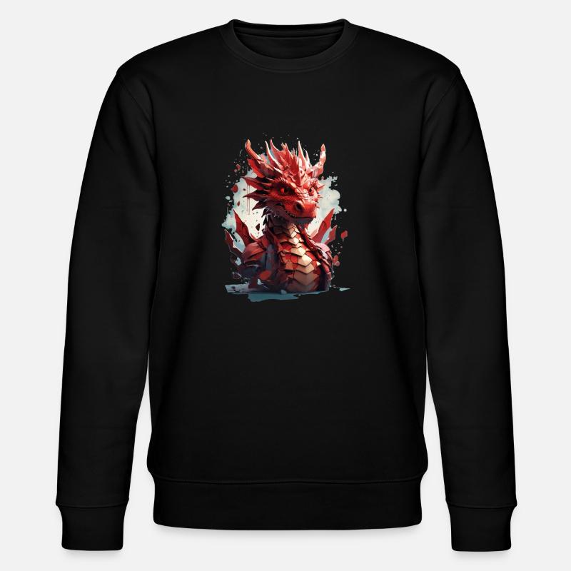 Drache - Stanley/Stella Unisex Bio-Sweatshirt CHANGER  - Schwarz