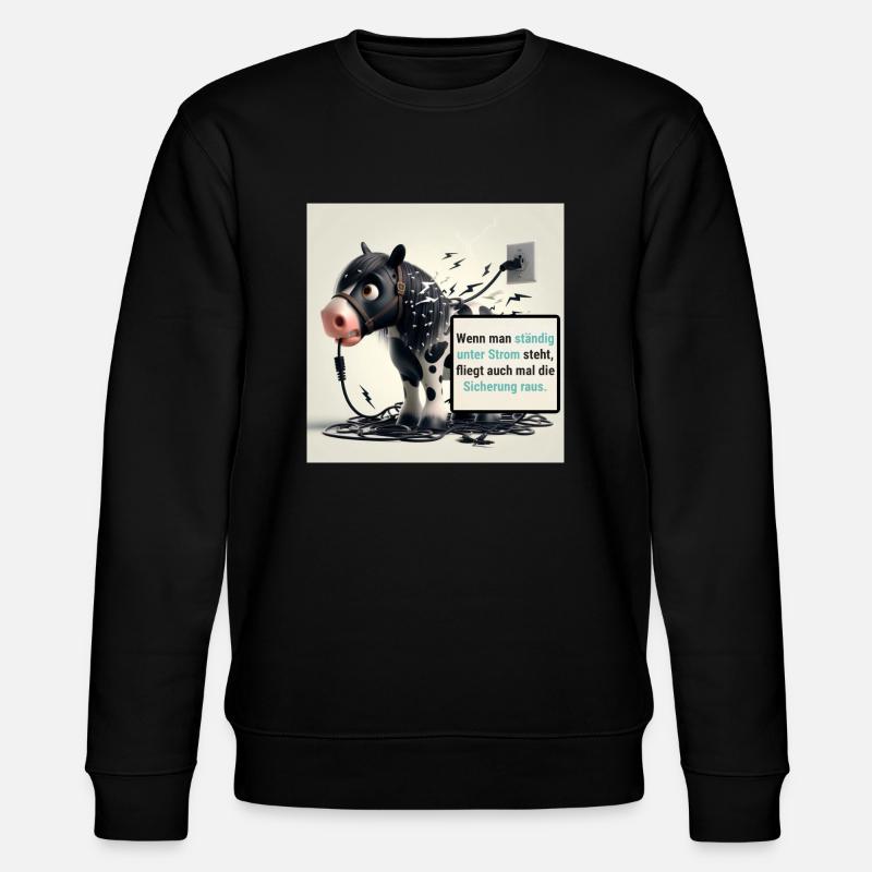 Donner unter Strom - Stanley/Stella Unisex Bio-Sweatshirt CHANGER  - Schwarz
