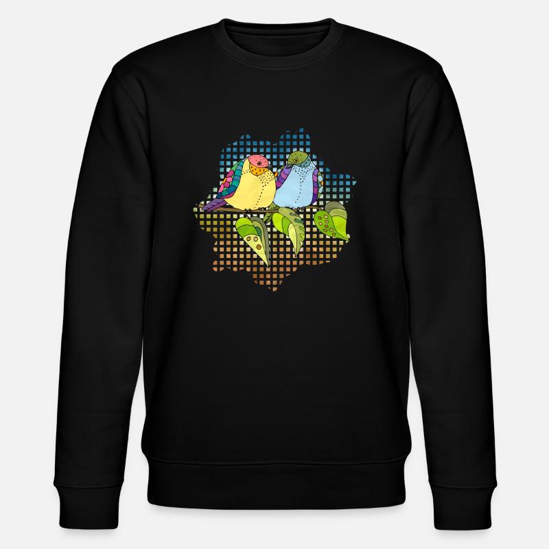 Bunte Vögel - Stanley/Stella Unisex Bio-Sweatshirt CHANGER - Schwarz