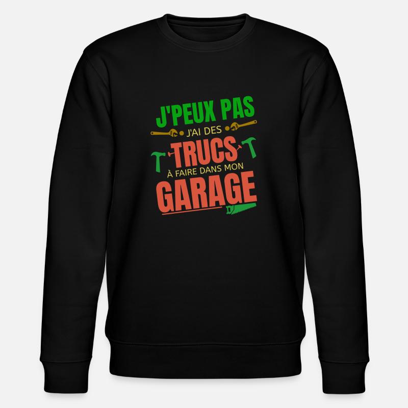 Je peux pas bricoleur Garage - Sweat bio CHANGER Stanley/Stella Unisexe - noir
