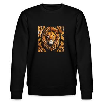Lion - Stanley/Stella Unisex Bio-Sweatshirt CHANGER  - Schwarz - Vorne - Nik (191cm) & Marisol (170cm)