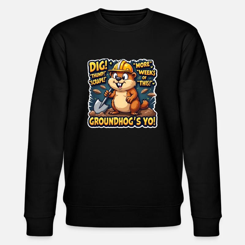 MURMELTIER - Stanley/Stella Unisex Bio-Sweatshirt CHANGER  - Schwarz