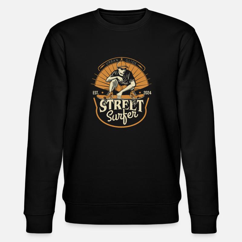 Straßensurfer - Stanley/Stella Unisex Bio-Sweatshirt CHANGER  - Schwarz