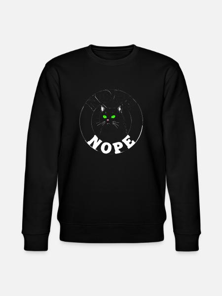 Cat Nope 09077 - Stanley/Stella Unisex Bio-Sweatshirt CHANGER  - Schwarz