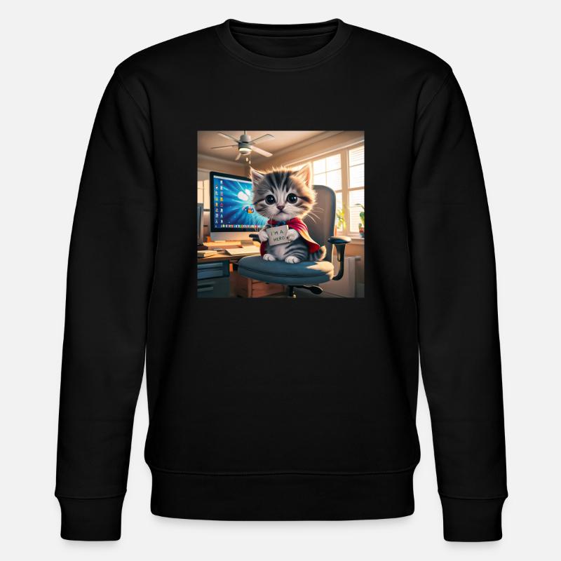 Héros chat - Sweat bio CHANGER Stanley/Stella Unisexe - noir